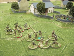 More British sections cross to the town